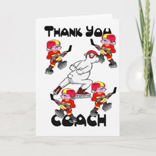 Tack för Ice Hockey Coach Kort