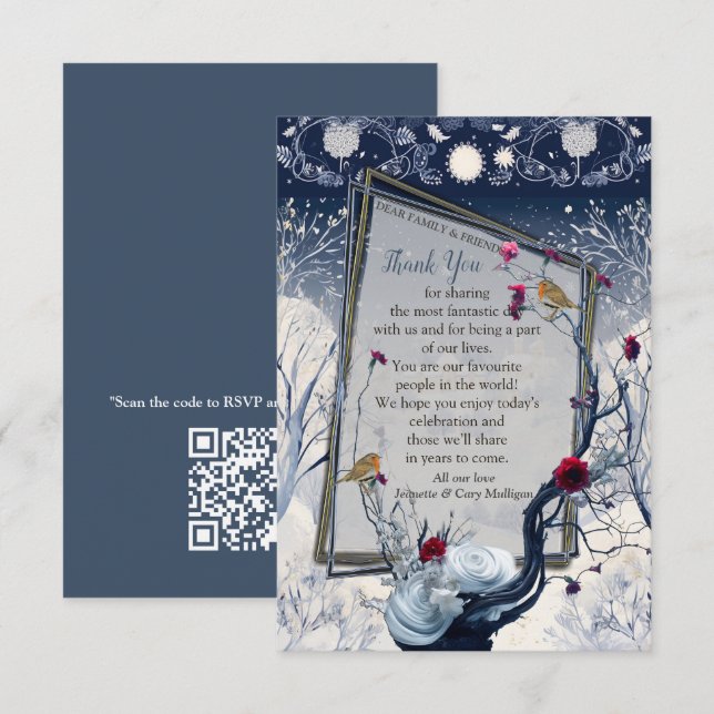 Tack för Ikabana Festive på vintern OSA Kort (Fram/baksida)