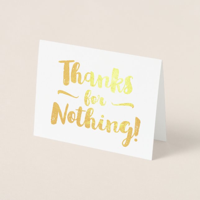 Tack för inget Finare Folierat Kort (Framsida)