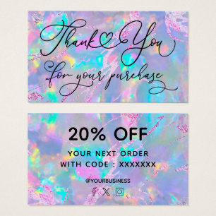 Tack för inköpsalternativet struktur visitkort