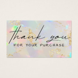 Tack för inköpsalternativet struktur visitkort