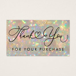 Tack för inköpsalternativet visitkort