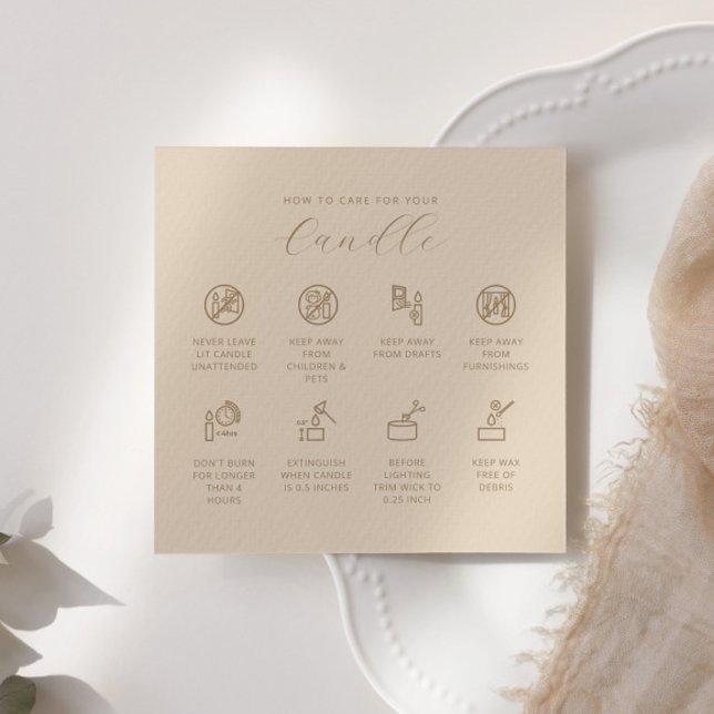 Tack för Instruktionskort för ljus Fyrkantigt Visitkort (Skapare uppladdad)