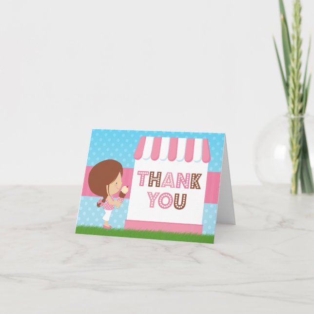 Tack för isgrädda Födelsedagsfester Kort (Framsida)