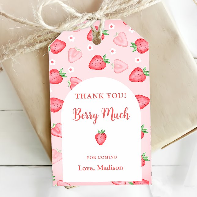 Tack för jordgubbsberget, Berry Müch Gift Märkres Presentetikett (Skapare uppladdad)