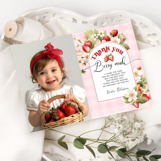 Tack för jordgubbsberget inbjudningar (Skapare uppladdad)