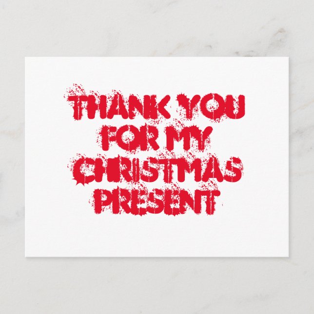 Tack för Julklapp Vykort (Framsida)