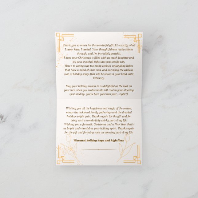 Tack för julkortet kort (Inuti)