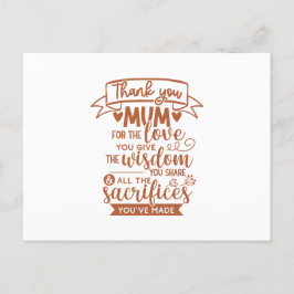 Tack för Kärlek, du Ge, den visdom du har Vykort