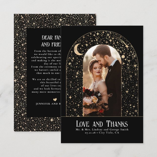 Tack för kelestial och mystisk stjärnbild (Fram/baksida)