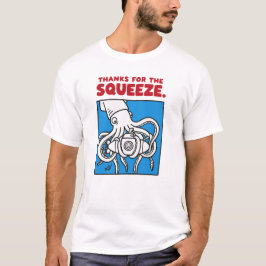 "Tack för klämmen Rollig bläckfisk Djuphavs Illus T Shirt