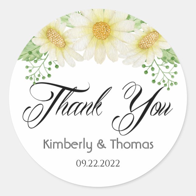 Tack för Klassisk rund etikett (Framsida)