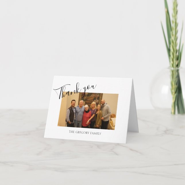 Tack för klassiskt svart och vitt kort (Framsida)