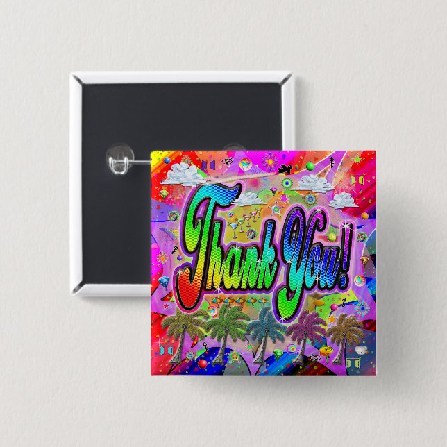 Tack för knappen Vista Express Knapp (Framsida & baksida)