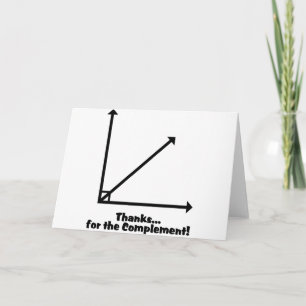 tack för komplement kort