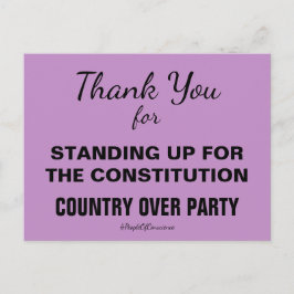 Tack för konstitutionsfördraget vykort