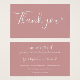 Tack för köp av Ro-diskonteringskort Visitkort