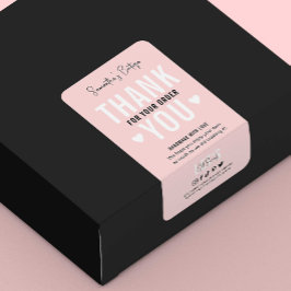 Tack för köp Rosa Trendig Logotyp Frakt Fraktsedel