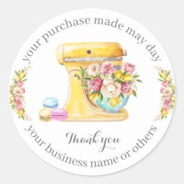 Tack för köpet, små bageriföretag. runt klistermärke