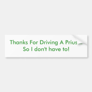 Tack för körning av en Prius Bildekal