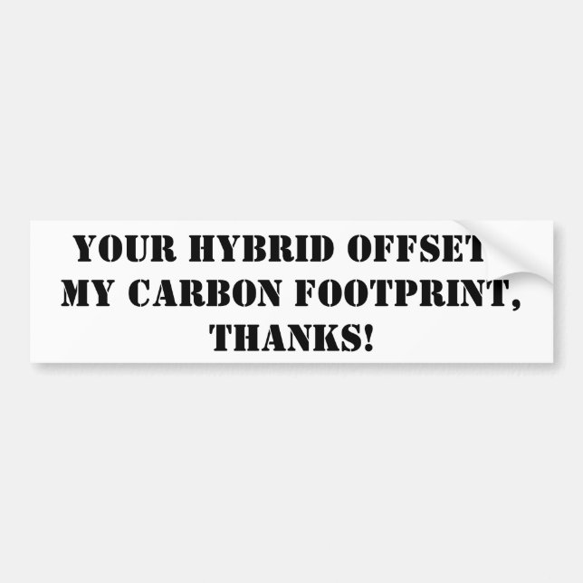 tack för körning ett hybrid- bildekal (Framsidan)
