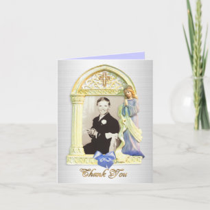 Tack för kortet Angel ram First Communion Kort