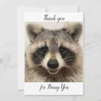 Tack för kortet "Animal", Raccoon.
