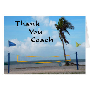 Tack för kortet Beach Volleyball Coach Hälsningskort