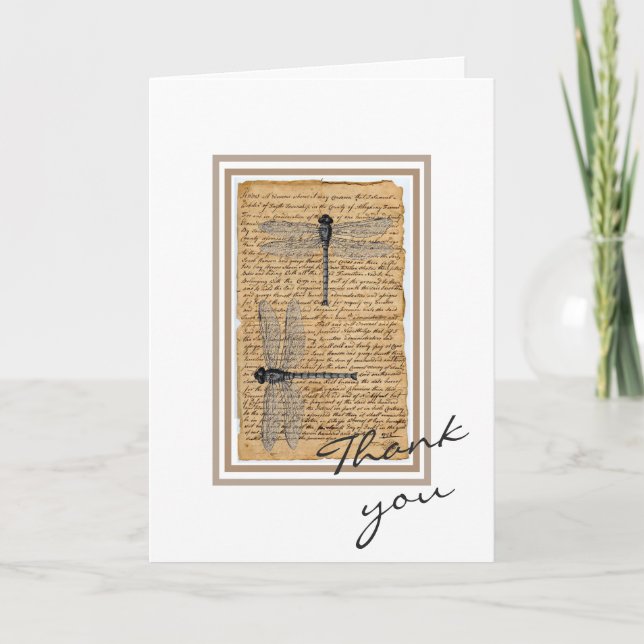 Tack för kortet - Dragonflugor Kort (Framsida)