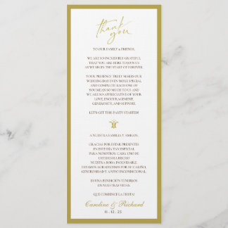 Tack för kortet. Engelska och spanska Program