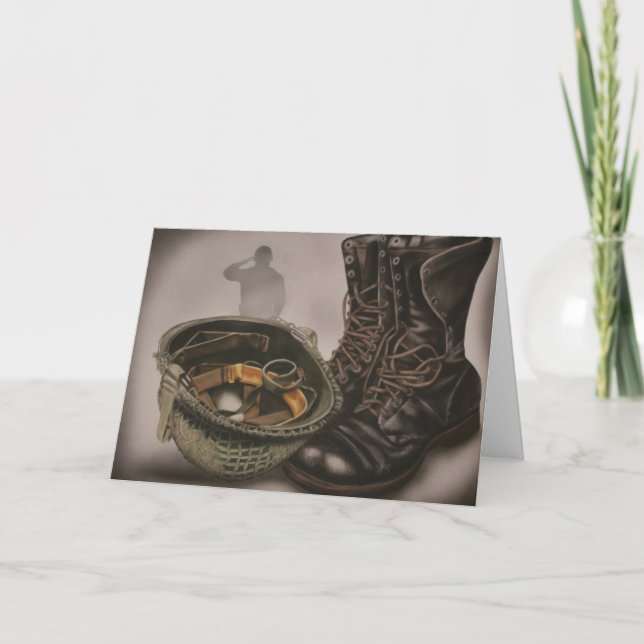 Tack för kortet för soldat, militär, armé (Framsida)