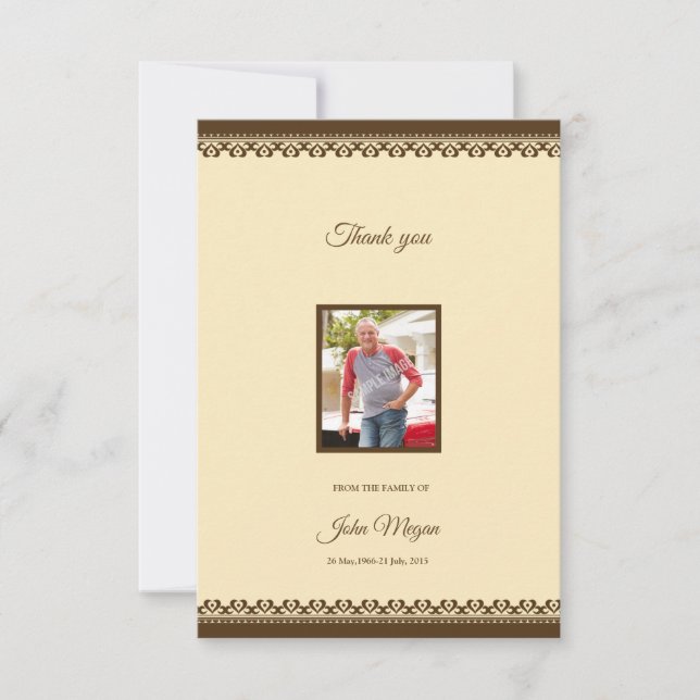 Tack för kortet inbjudningar (Framsida)