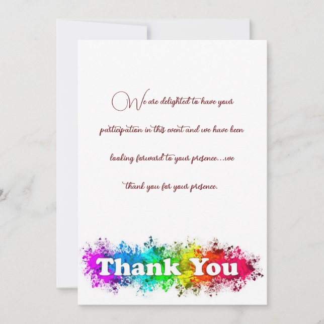 Tack för kortet. inbjudningar (Framsida)