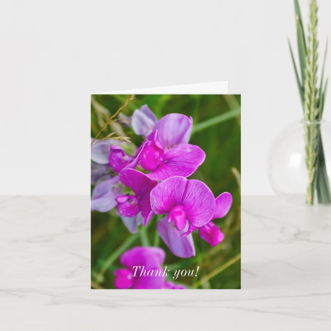 Tack för kortet - Lila Orchids Kort (Framsida)