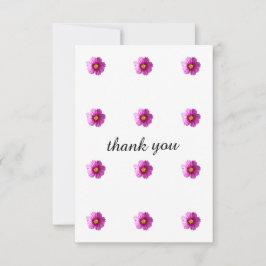 Tack för kortet med lila blommor kort