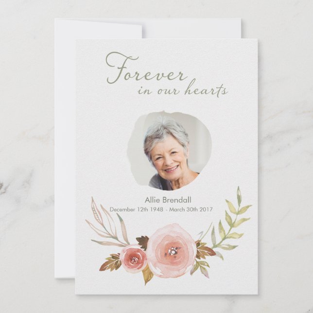 Tack för kran för vattenfärg för fotosympati rosa (Framsida)