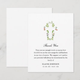 Tack för kristen begravningsgrönska Kors  Kort