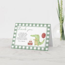 Tack för krokodil födelsedagsfest