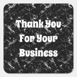 Tack för kundvärdering i företaget fyrkantigt klistermärke