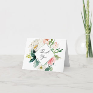 Tack för kvinnlig Blommigt Ro Kort