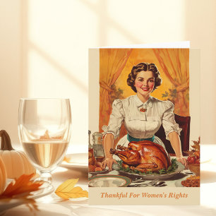 Tack för kvinnornas Höger Feministisk Thanksgiving Helgkort