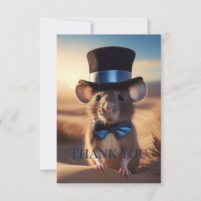 Tack för land-ekvire Mouse Grattis på födelsedagen Kort (Framsida)