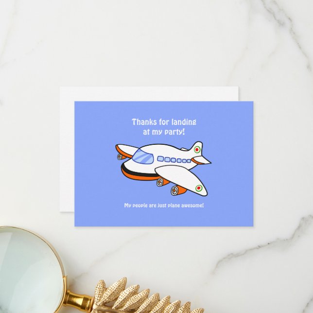 Tack för landningen på mitt Party-flygplan Kort (Fram/Back In Situ)