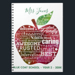 Tack för läraren i konstäpplet ord anteckningsbok<br><div class="desc">Designad av Arty Apples Begränsad</div>