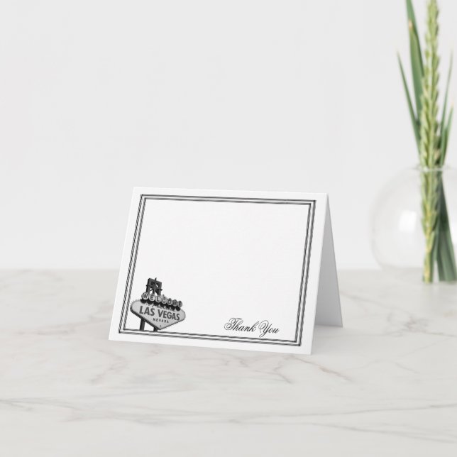 Tack för Las Vegas destinationsbröllop Kort (Framsida)