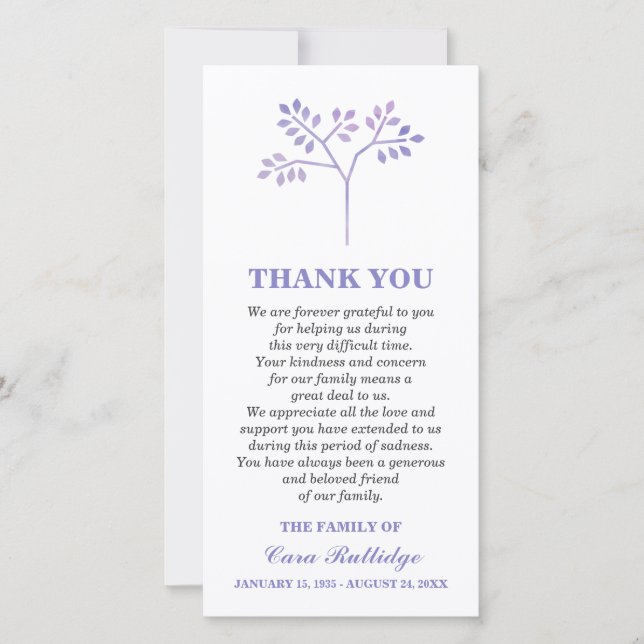 Tack för lavendelträdminnesgudstjänst (Framsida)