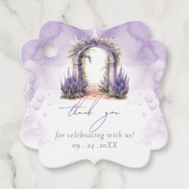 Tack för Lavender Garden Wedding Gåvor Etiketter
