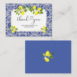 Tack för Lemon gren och Blå mosaik Anteckningskort