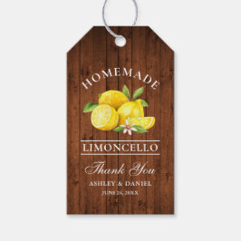 Tack för Lemons Wood Limoncello Bröllop Presentetikett