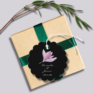 Tack för Lila av chic Blommigt Gåvor Etiketter